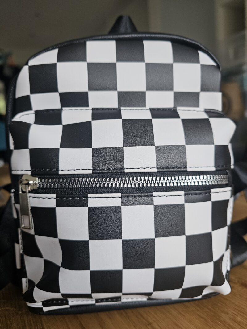 Sac à dos motif échiquier